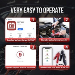 LAUNCH BST360 Car Battery Tester Clip Diagnostic Work For X431 V/V+/PRO3S+/IOS*