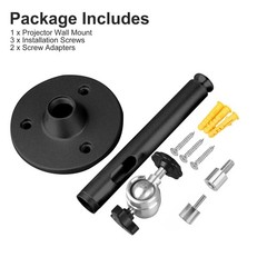 Projector Mount with 3 Sizes of Screw Adapters for Universal Compatibility