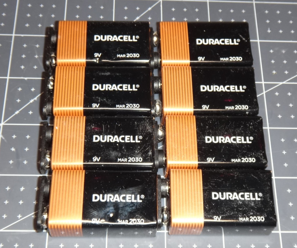 Duracell Coppertop 9V Alkaline Batteries 9 Volt – 8 Pack- exp 2030