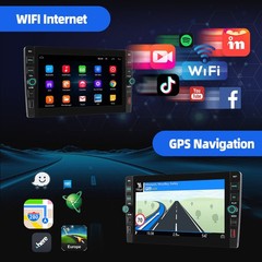 9″ 4+64G Apple CarPlay Double 2 DIN Car Stereo Radio Android GPS Head Unit SWC