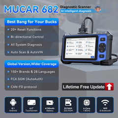 2026 MUCAR 682 AI All System Diagnostic Tool OBD2 Scanner CANFD FCA Action Test