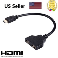 HDMI Port Male to Female 1 Input 2 Output Splitter Cable Adapter Converter 1080P
