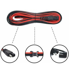 2FT-10FT SAE to SAE Extension Cable 16AWG Quick Disconnect Wire Harness Cord