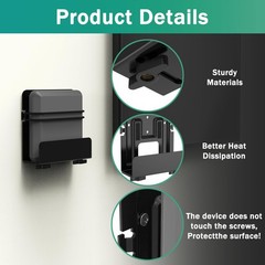 appacare Cable Box Mount, Modem Mount,Adjustable Wall Mount for 1 pcs, Black