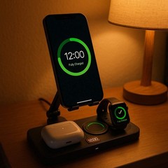 6-in-1 Wireless Charging Station Y21 Phone Watch Earbuds