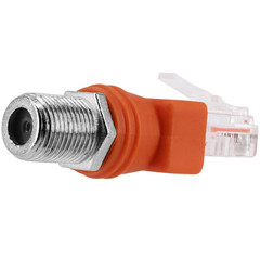 RF to RJ45 Converter Adapter, 2 Pack F Female to RJ45 Male Ethernet Adapter Coax