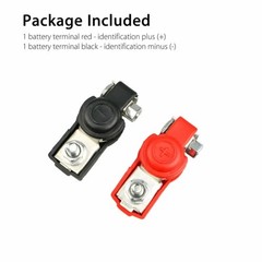 Universal 2 Car Battery Terminal Connector Top Post Positive Negative Heavy Duty