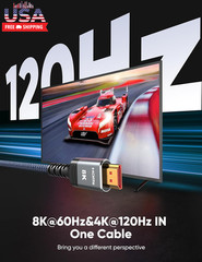 10K 8K HDMI 2.1 Cable 2-Pack 6.6FT, Certified 48Gbps Ultra High Speed Slim HDMI