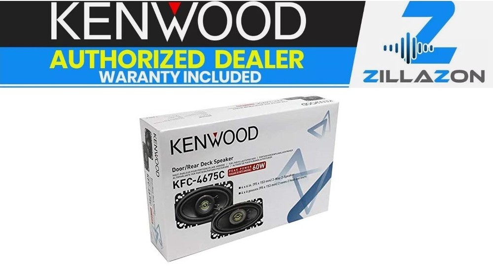 Kenwood KFC-4675C 120 Watts 4″ x 6″ Coaxial 2-Way Car Audio Speakers 4″x6″ New