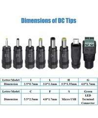 24W Universal AC/DC Adapter 3–12V Regulated Power Supply 8 Plugs 2A