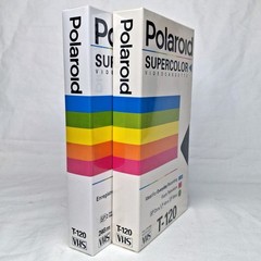 2 Polaroid VHS Supercolor T-120 Video Cassette Tapes 6hrs 6 Hours NEW & SEALED
