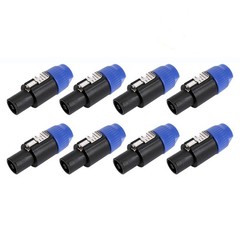 Yuyaokk 8 Pack Speakon Cable Adapter Connectors, 4 Pole Audio Speaker Plug Twist
