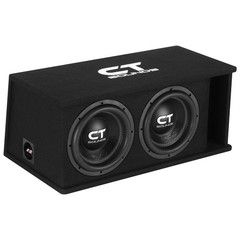 CT Sounds Dual 10” 2600W Complete Bass Package with Loaded Sub Box and Amp