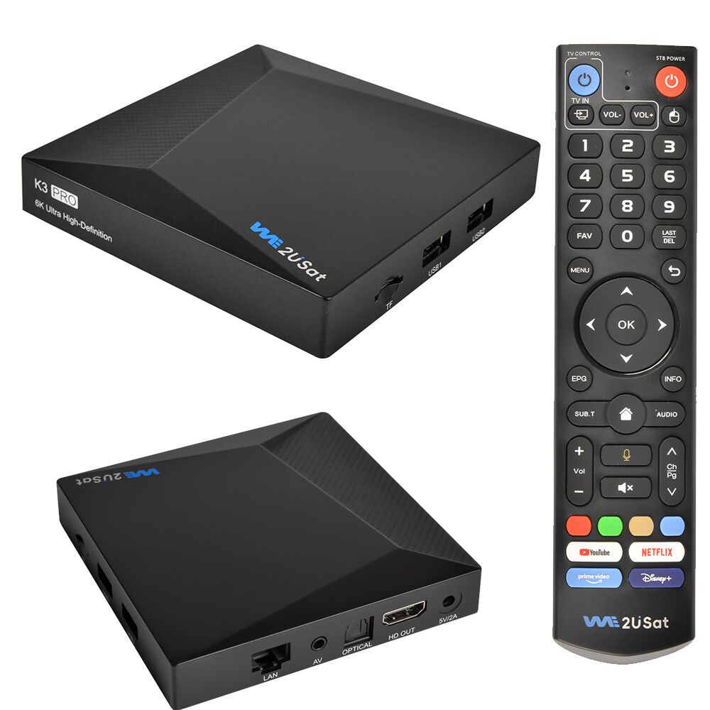 V See V5 Pro/WE2USAT K3PRO 6K Super Clear TV Receiver Smart TV Box Voice Control