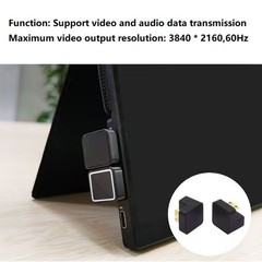 U Shape Mini HDMI Male To HDMI Female Adapter 8K HDMI To 180 Degree Converter d