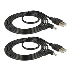 USB 2.0 A Male to Right Angled 90 Degree DC 3.5×1.35 mm 5 Volt 24AWG DC Barre…