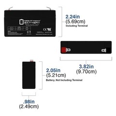 Mighty Max 6V 1.3Ah SLA Replacement Battery Compatible with Saite BT-6M1.3AC