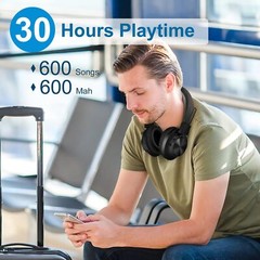 Nia Bluetooth 5.0 Over Ear Wireless Headphones 30 Hours Battery Fm Radio Mp3