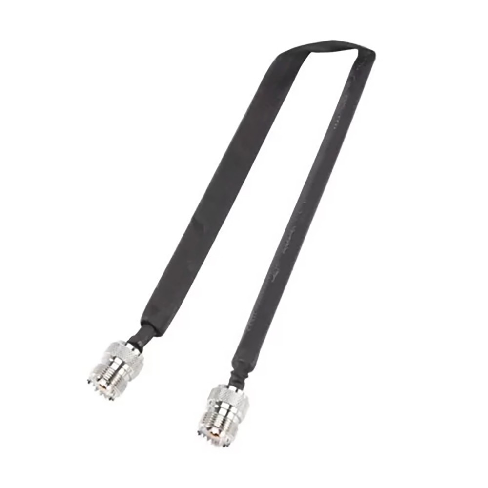 Window/Door Pass Through Flat RF Coaxial Cable SO239 UHF Female 12-Inch 50 Ohms