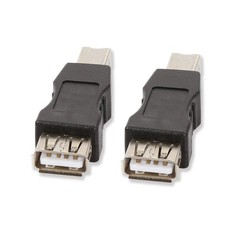 2 Pack USB 2.0 A Female to USB B Print Male Adapter Converter Scanner Plug
