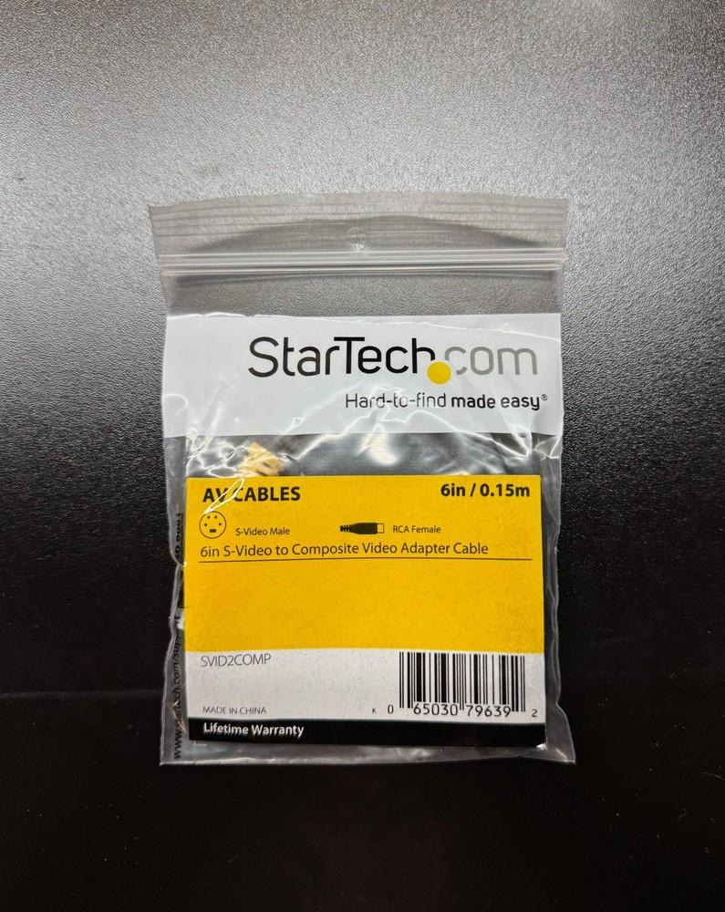 StarTech – 6” S-Video to Composite Video Adapter (SVID2COMP)