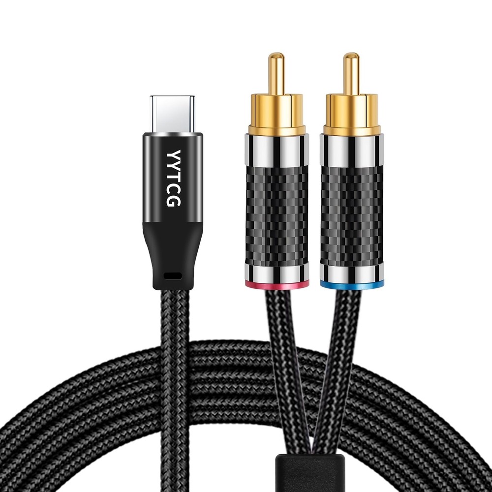 USB to RCA Audio Cable,-to 2 RCA Y Splitter 4N OFC Silver-Plated – High-Resol…