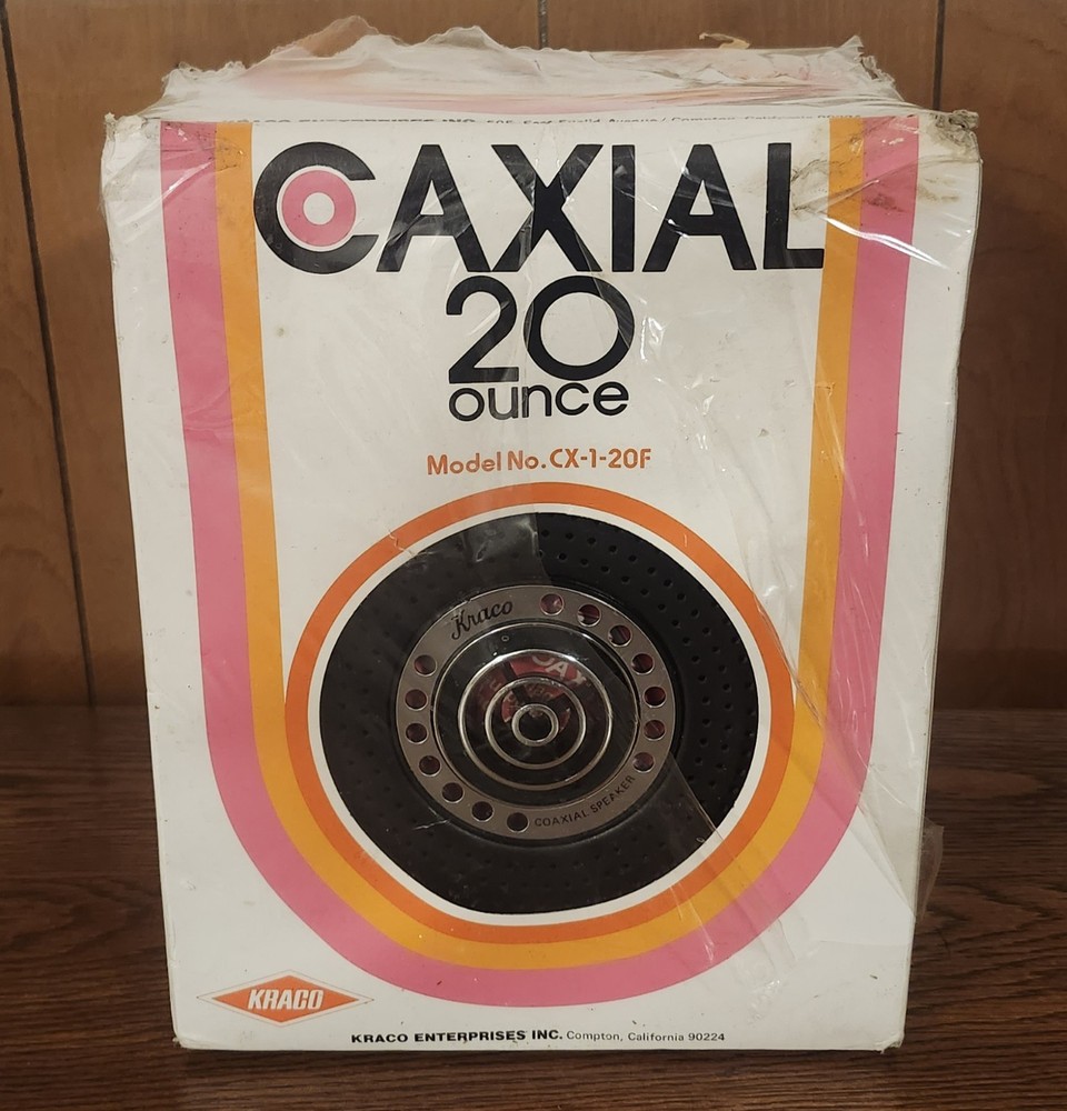 Rare New Kraco Coaxial 20oz Speakers 5 1/4 Round Cx-1-20F 1970’s 2 Speaker Set