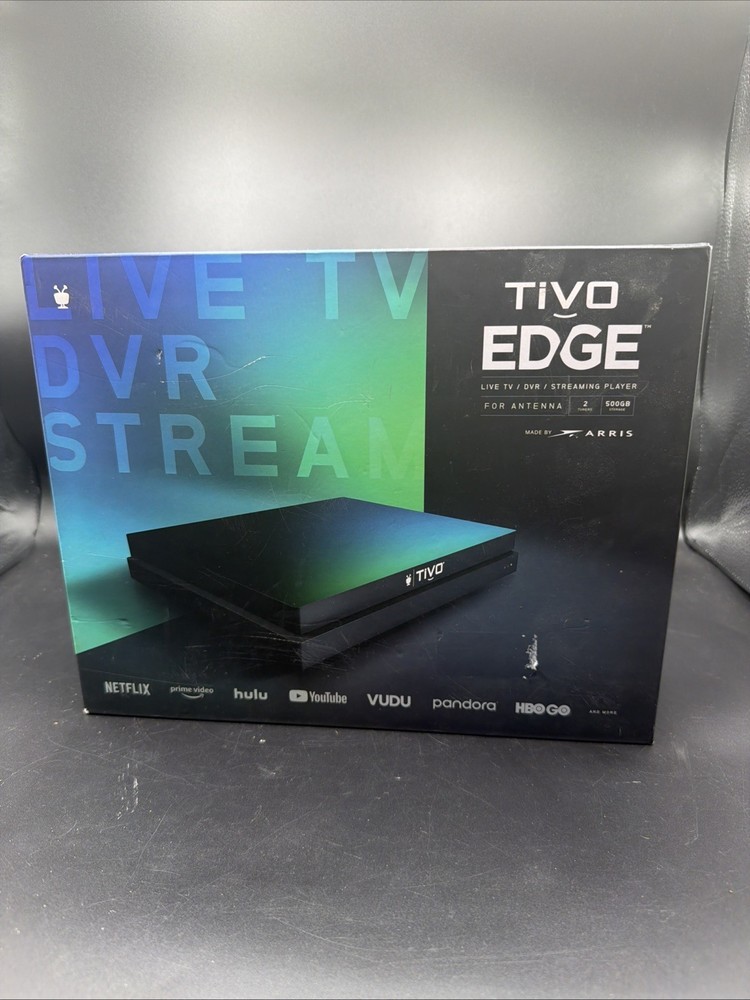 TiVo Edge DVR Antenna OTA All in Lifetime Service, 500 GB, 2 Tuners Tested READ