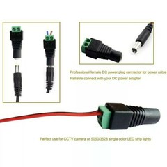 100Pcs 12V 5.5mm x 2.1mm DC Power Jack Connector 24V Socket for Security Camera
