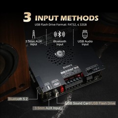 X400HS 2.1 Channel Bluetooth 5.0 Amplifier Board, TPA3223 Chip 200W+200W+400W…