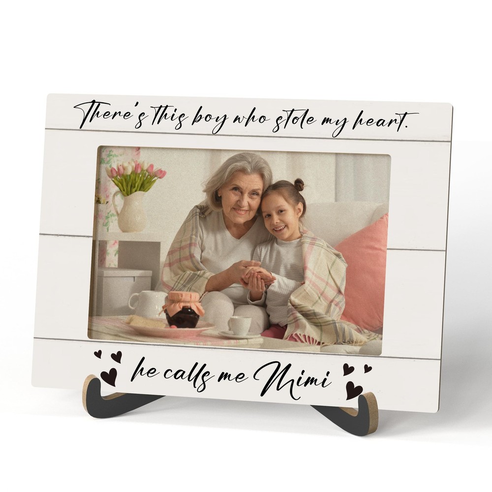 Qiwog Grandma Photo Frame – There’s This Boy Who Stole 5.7 x 8 inches, Rustic