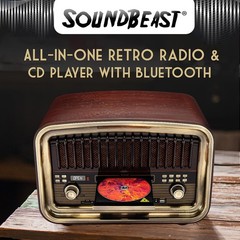 AM/FM Radio & CD Player, Bluetooth/USB Hi-Fi System