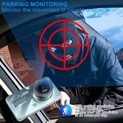 HD 1080P Car Dual Lens Dash Cam 4″ DVR Recorder Front & Rear Camera Night Vision