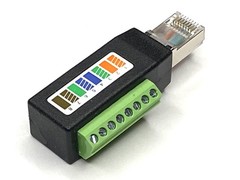 RJ45 Male Plug 8 Pin Screw Terminal Connector ColorCoded Pinout Cat5e