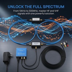 YouLoop Magnetic Loop Antenna 250mW SMA with SMA to 3.5mm&SMA to BNC Adapters