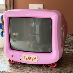 Disney Princess Pink TV 13” P1310ATV with Universal Remote – TESTED