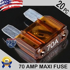 20 Pack 70A AMP Platinum Plated Large Audio Blade MAXI Fuse 12V 24V 32V Auto US