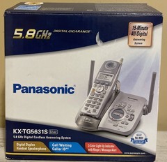 Panasonic KX-TG5631S 5.8 GHz Digital Cordless Phone Answering System