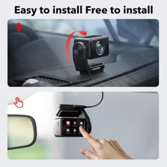 REDTIGER 64+128G A4 Dash Cam Front and Rear 4K Dash Camera 2″ Touch Screen