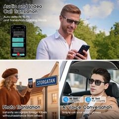 2026 Al Smart Glasses for Men Women – Bluetooth Translation Glasses with 164 …