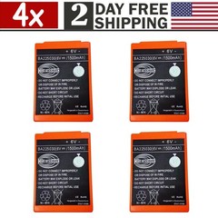 [4 Pack] 1500mAh BA225030 6V Battery For HBC Crane Remote Pump Truck Battery