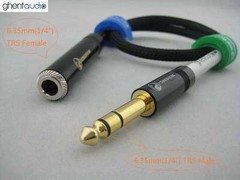 D13 (0.5m 1.5ft) — 6.35mm Stereo TRS Male to Female HIFI Audio Extension Cable