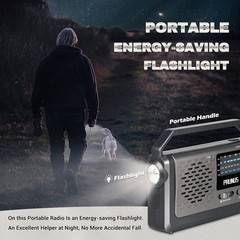 AM FM Portable Radio Battery Operated by 3X D Cell Batteries Or AC Power w/ Be