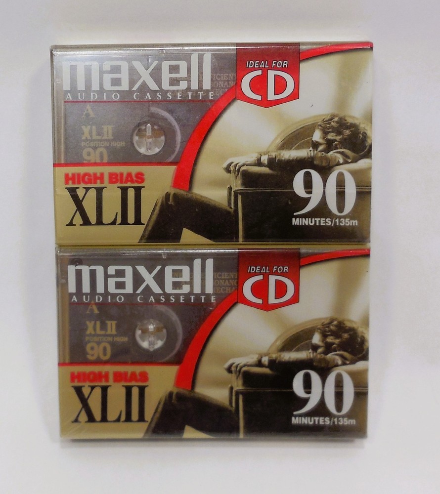Maxell XLII High Bias 90 2 Pack Cassette Tapes