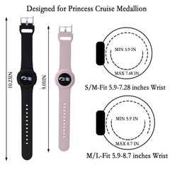 4 Pack Princess Cruise Medallion Holders 230mm, Black/Dark Blue/Pink/White