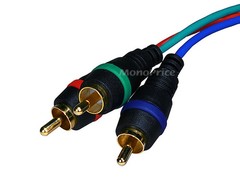 Monoprice VGA (HD15) to 3RCA Component Video Cable, Gold Plated, 6ft