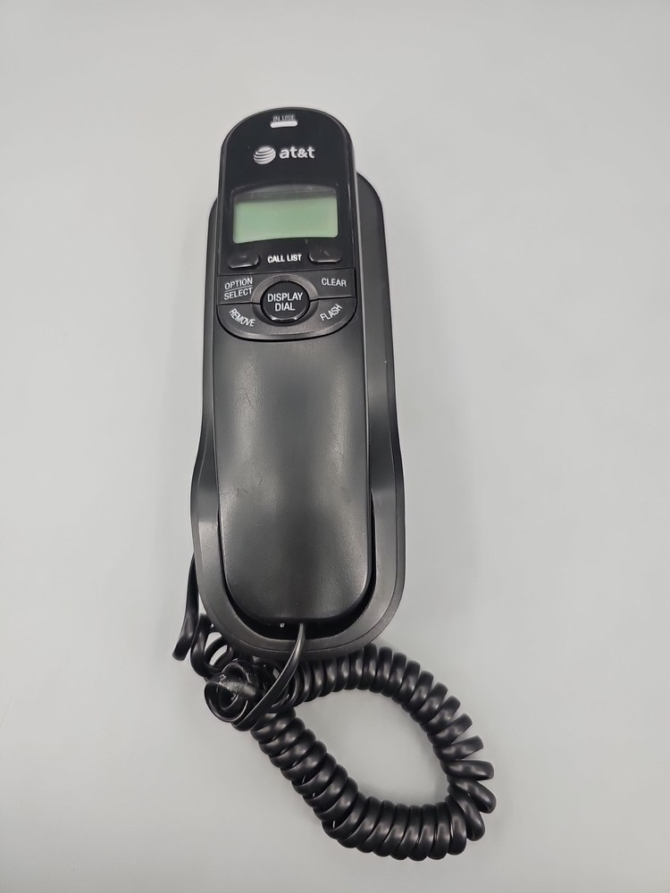 AT&T TR1909 Trimline Corded Phone with Caller ID, Black Untested