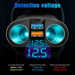 Dual USB Car Cigarette Lighter Socket Splitter Power Adapter Charger Outlet 12V