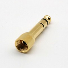 6.35mm Stereo Male to 3.5mm Female Jack Headphone Earphone Audio Adapter w/Screw
