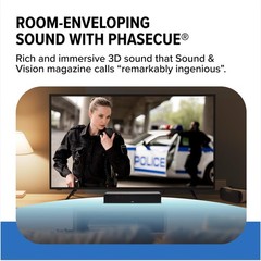 Sound Bar Dialogue Clarifying 17 Home Theater TV Speakers AV157 Black ZVOX Voice